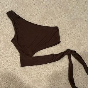 Jordyn Jagger One Shoulder Tie Crop Top